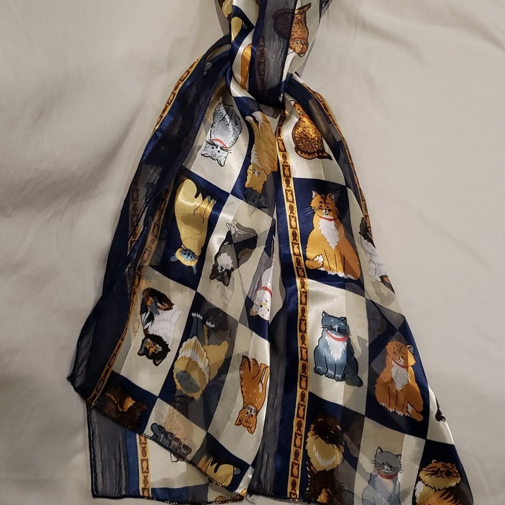 Blue Cat Scarf